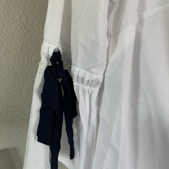 J.crew white with blue ribbon 🎀 Top - Picture 6 of 6